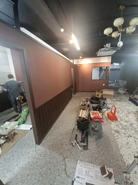 송파 중식당 인테리어 목공 시공 후 현장